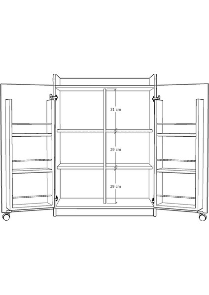 Mutfak Kiler Dolabı Asra Trend Mk-11 indirimleri