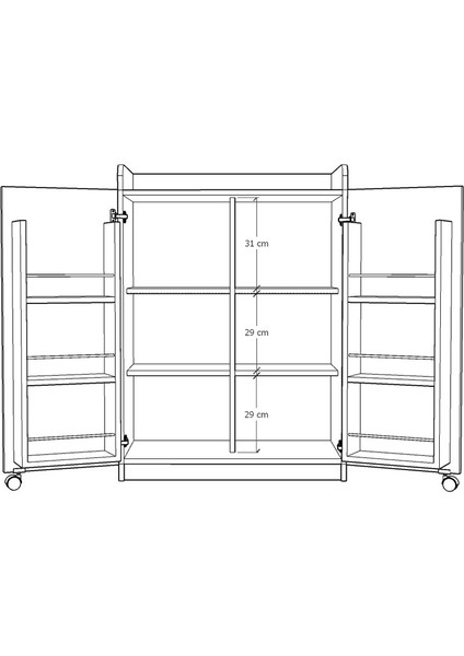 Mutfak Kiler Dolabı Asra Trend Mk-09 indirimleri