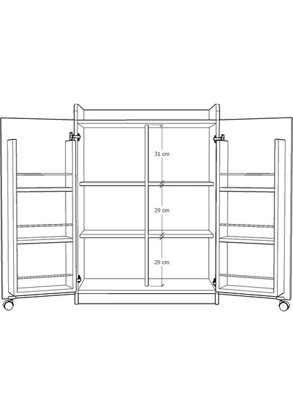 Mutfak Kiler Dolabı Beyaz Asra Trend Mk-08 indirimleri
