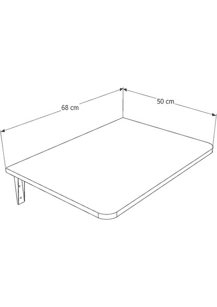 Asra Trend Dmm-13 Duvara Monte Masa Çalışma Yemek Masası Duvardan Açılan Montaj Monteli Masa