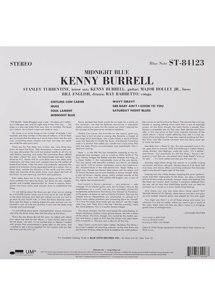 Blue Note Records Kenny Burrel / Midnight Blue (Plak)