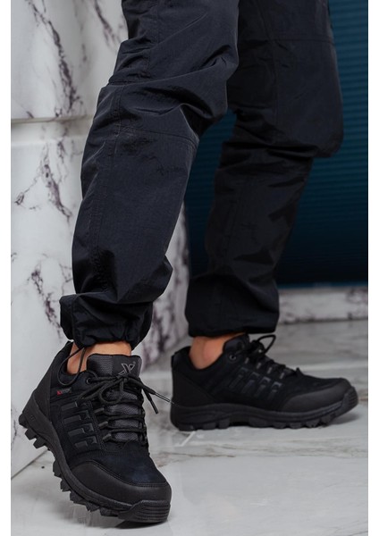 Imershoes Günlük Siyah Erkek Bot Kürklü Fermuarlı ve Bağcıklı Burun ve Topuk Koruma 36-47 Numara X5-X6