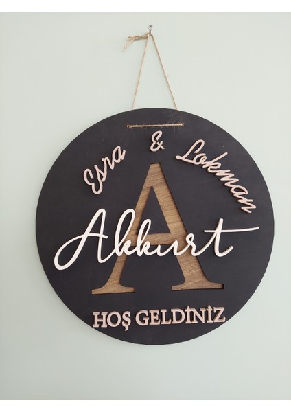 Kişiye Özel Ahşap Mdf Dekoratif Kapı Veya Duvar Süsü