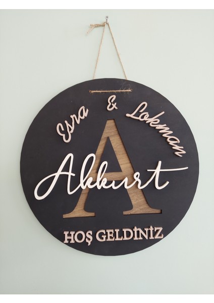 Kişiye Özel Ahşap Mdf Dekoratif Kapı Veya Duvar Süsü
