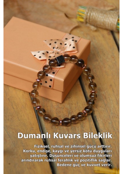 Dumanlı Kuvars Doğal Taş Bileklik