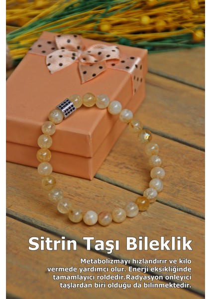 Sitrin Doğal Taş Bileklik