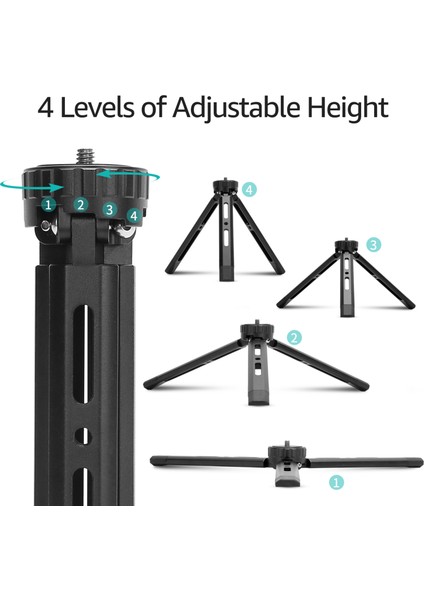 Mini Metal Tripod Alüminyum Alaşım Masaüstü Dslr Ildc(Yurt Dışından) fırsatları