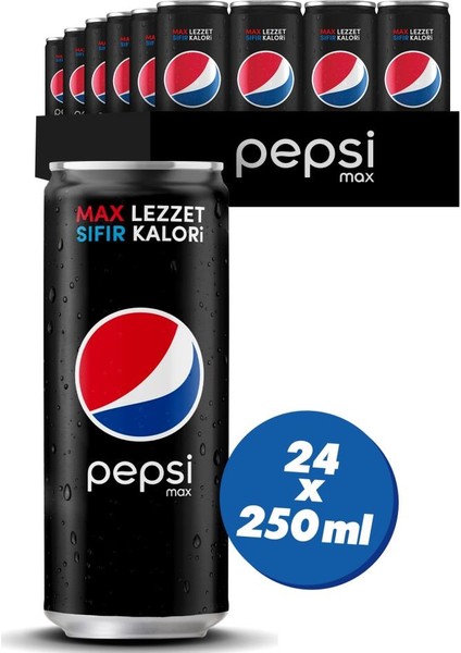 Pepsi Max Kutu 24 x 250 ml