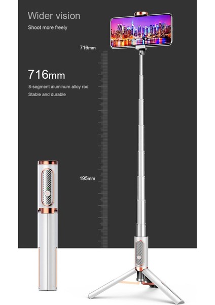 Kablosuz Bluetooth Uzaktan Selfie Sopa Tripod Monopod Telefon Tutucu (Yurt Dışından)