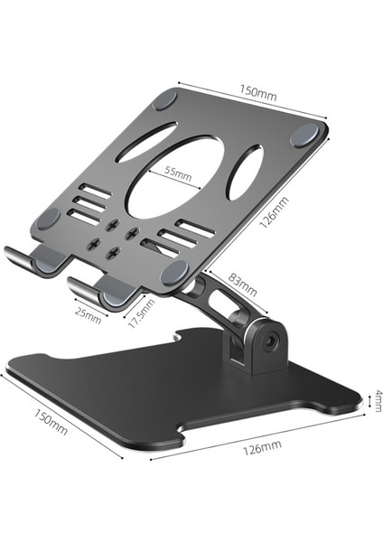 Metal Alüminyum Alaşımlı Dizüstü Bilgisayar Katlanır Standı (Yurt Dışından)