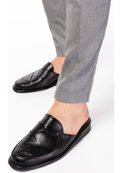 Erkek Deri Damat Ev Terliği KAYAŞ.105 - Siyah - 40 fiyatları