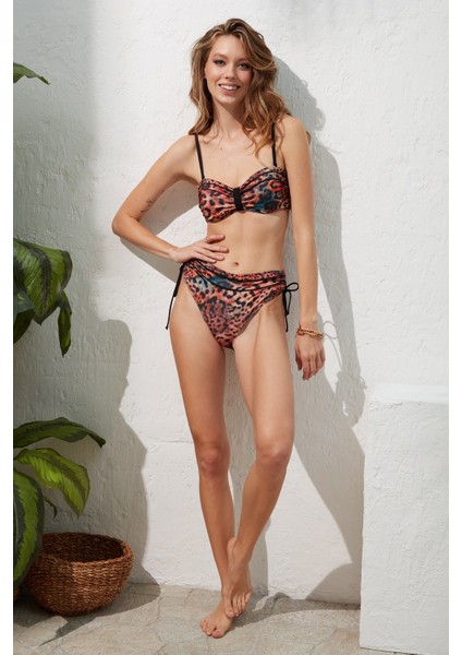 Bella Straplez Kaplı Toparlayıcı Bikini Animal 221222
