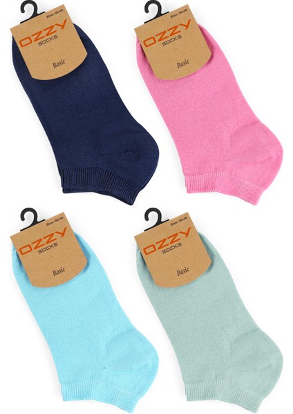 Ozzy Socks 12LI Pamuklu Renkli Kadın Patik Çorap