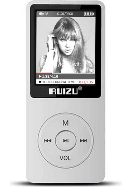 X02 Ultra Ince Mp3 Çalar 8gb Fm Radyo