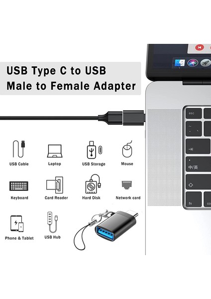 USB C Erkek - USB 3.0 Dişi Otg Adaptörü (Yurt Dışından)