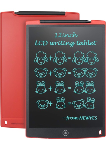 12 Inc Writing LCD Grafik Dijital Kalemli Çizim Tableti Yazı Tahta Not Yazma Eğitim Tableti
