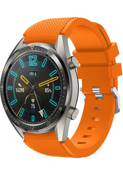 Huawei Watch Gt3 Pro ile Uyumlu 46 mm Classic Frontier Kayış Kordon Turuncu