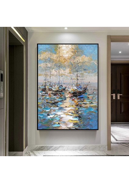 Yağlı Boya Tablo El Yapımı Home In Joy 79 x 104 Cm