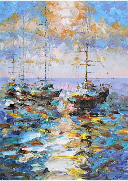 Yağlı Boya Tablo El Yapımı Home In Joy 79 x 104 Cm fiyatları