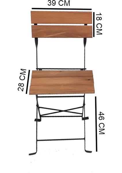 Ahşap Katlanır Masa Sandalye Bahçe Balkon Mutfak Takımı 2 Sandalye 1 Masa Ikea Tipi Bistro Takım