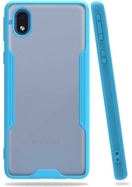 Samsung Galaxy A01 Core Tam Korumalı Renkli Kenarlı Parfe Kılıf Ekran Koruyucu