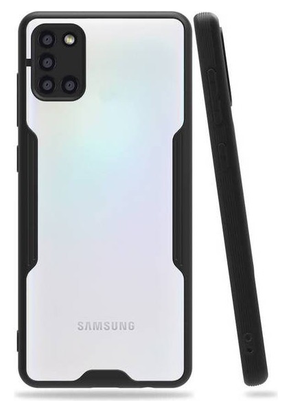 Samsung Galaxy A31 Tam Korumalı Renkli Kenarlı Parfe Kılıf Ekran Koruyucu