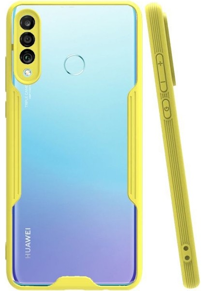 Huawei P30 Lite Tam Korumalı Renkli Kenarlı Parfe Kılıf Ekran Koruyucu