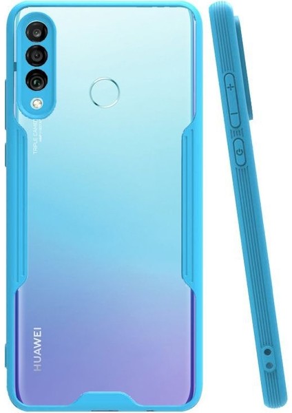 Huawei P30 Lite Tam Korumalı Renkli Kenarlı Parfe Kılıf Ekran Koruyucu