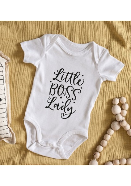 Gift Little Boss Lady Tasarımlı Bebek Body Zıbın - Model 1