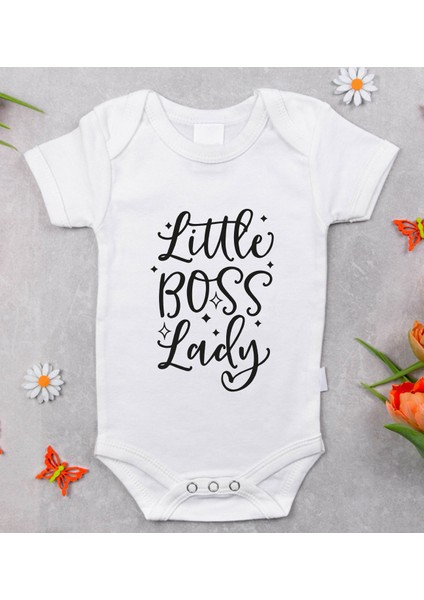 Gift Little Boss Lady Tasarımlı Bebek Body Zıbın - Model 1 modelleri