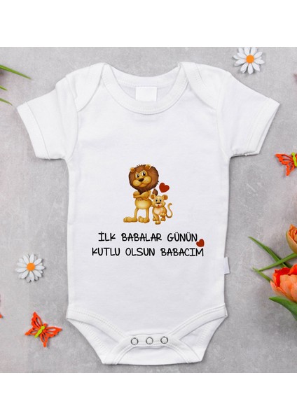 Gift Ilk Babalar Günü Tasarımlı Bebek Body Zıbın - Model 3