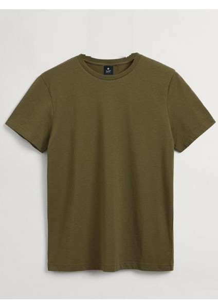O Yaka Tişört Regular Fıt %100 Pamuk Compack Penye