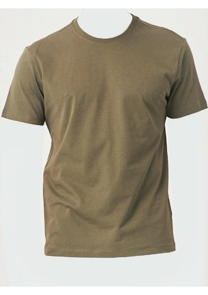 O Yaka Tişört Regular Fıt %100 Pamuk Compack Penye fırsatları