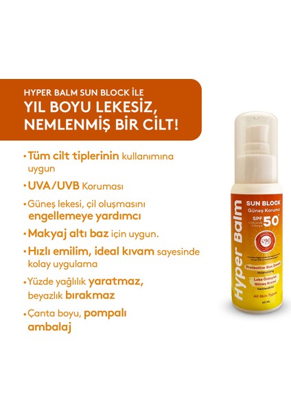 Sun Block – Leke Karşıtı Güneş Kremi Spf 50+