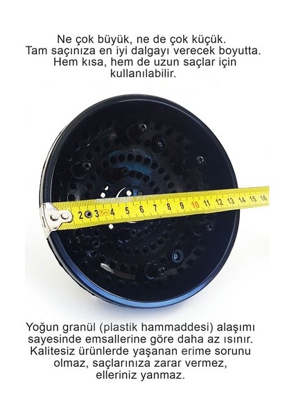 Vigo + Profesyonel Kuaför Fönlerine Uygun Başlık (Difüzör / Wigo) - Siyah fırsatları