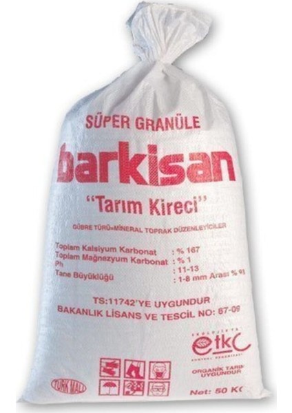 10 kg Barkisan Sönmemiş Toz Tarım Kireci