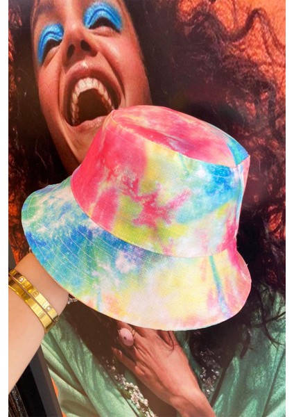 Rainbow Desen Kova Şapka Balıkçı Şapka Bucket Hat