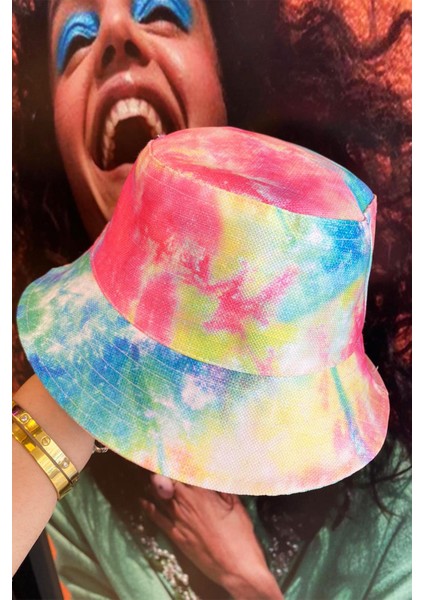 Rainbow Desen Kova Şapka Balıkçı Şapka Bucket Hat