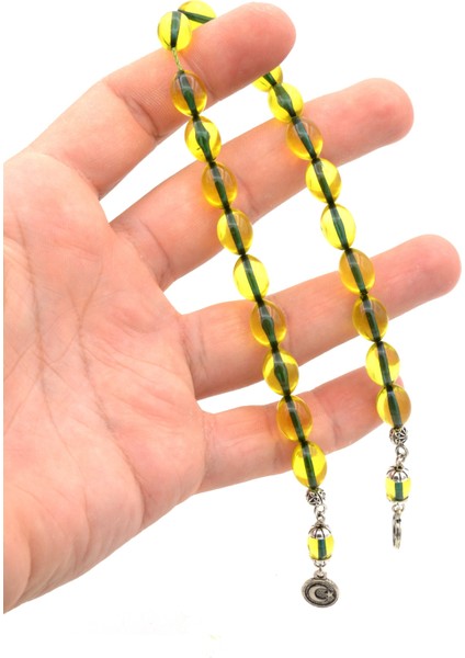 Arpa Kesim Hareli Turuncu Toz Kehribar Zaza Tesbih Iri Boy modelleri