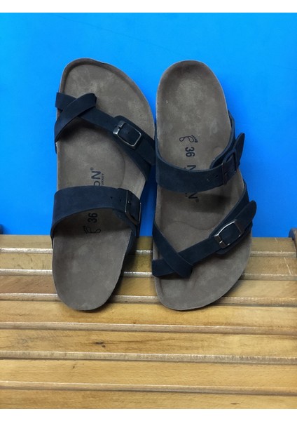 Baş Parmak Geçmeli Tam Ortopedik Birkenstock Model Bay Bayan Parmakarası Terlik