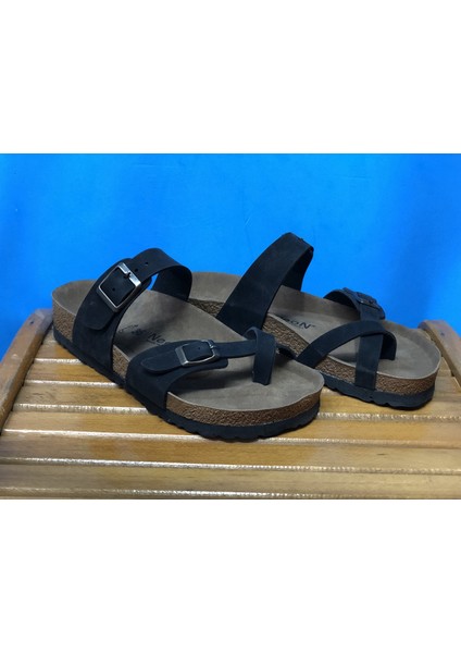 Baş Parmak Geçmeli Tam Ortopedik Birkenstock Model Bay Bayan Parmakarası Terlik
