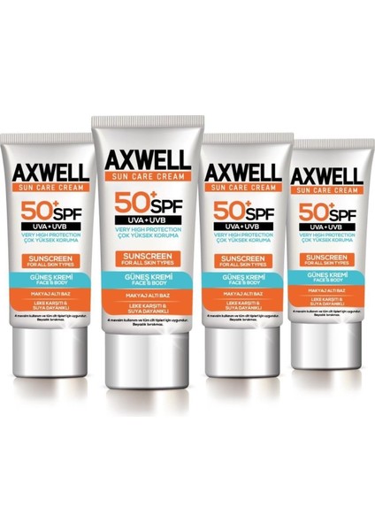 Spf 50+ 4 Lü Seti Leke Karşıtı Nemlendirici Yüksek Koruma Güneş Kremi 50 ml