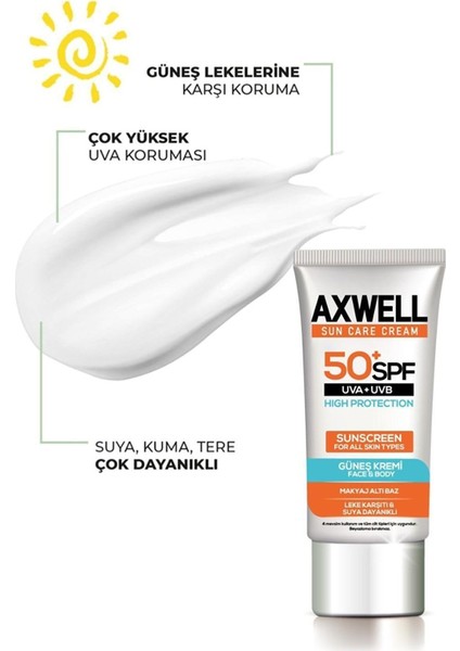 Spf 50+ 2 Li Seti Leke Karşıtı Nemlendirici Yüksek Koruma Güneş Kremi 50 ml