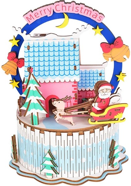 Yaratıcı Dıy Ahşap Müzik Kutusu Kitleri El Sanatları Dönen Müzikal Hareketi(Yurt Dışından)