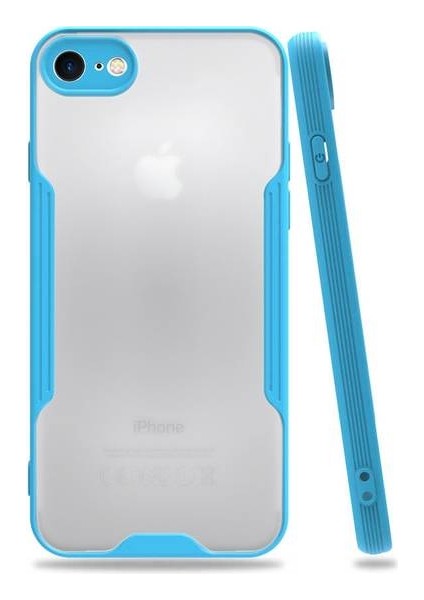 Apple iPhone Se 2020 Tam Korumalı Renkli Kenarlı Parfe Kılıf Ekran Koruyucu