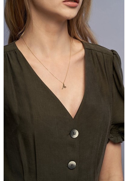 Kadın 925 Ayar Gümüş Altın Kaplama Harfli Kolye fiyatları