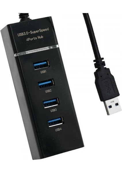 USB 3.0 4 Port USB Çoklayıcı Hub 1 Metre Kablo