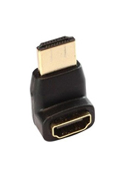 Ti-Mesh Hdmı M / Hdmı F 90DERECE Oval Başlık - Gold/black