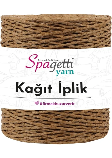 Spagetti Yarn Karamel Kağıt Ip