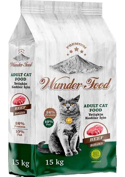 Premium Biftekli Yetişkin Kedi Maması 15 kg